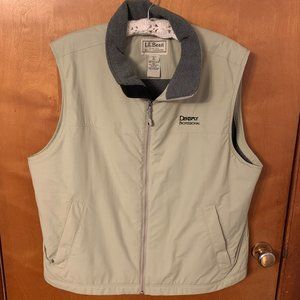 LL Bean Tan XL Weather Resistant Vest